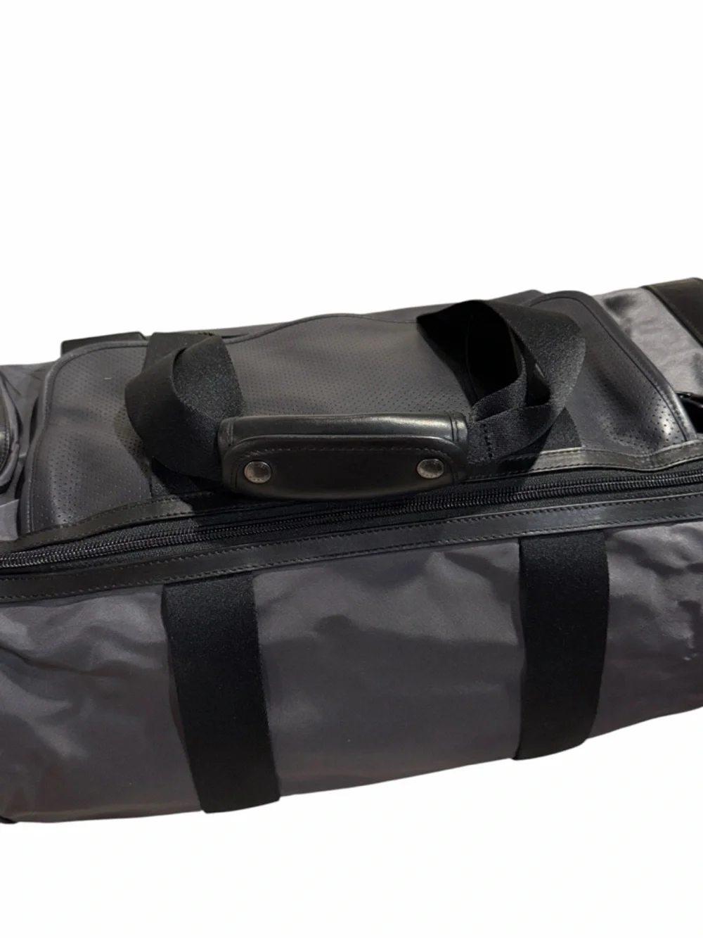 Coach Perforated Leather Explorer Duffel Bag (Style F56875) - Picture 5 of 14